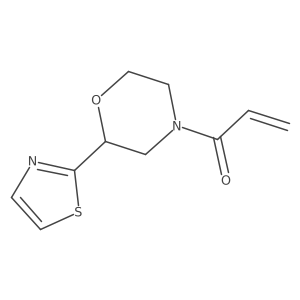 1-[2-(1,3-Thiazol-2-yl)morpholin-4-yl]prop-2-en-1-one结构式