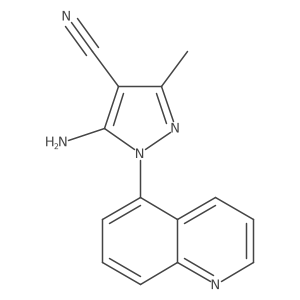 5-Amino-3-methyl-1-quinolin-5-yl-1H-pyrazole-4-carbonitrile Structure