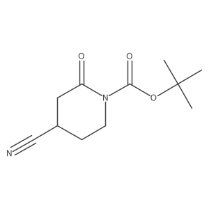 Tert-butyl 4-cyano-2-oxopiperidine-1-carboxylate结构式