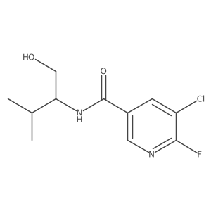 5-Chloro-6-fluoro-N-[(2S)-1-hydroxy-3-methylbutan-2-yl]pyridine-3-carboxamide结构式