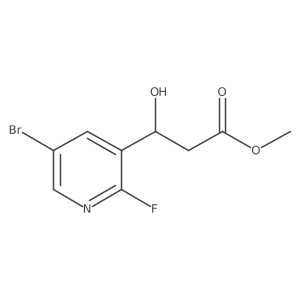 methyl (3S)-3-(5-bromo-2-fluoropyridin-3-yl)-3-hydroxypropanoate Structure