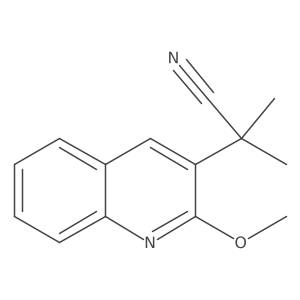 2-(2-Methoxyquinolin-3-yl)-2-methylpropanenitrile Structure