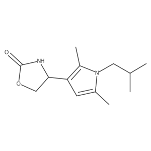4-[2,5-dimethyl-1-(2-methylpropyl)-1H-pyrrol-3-yl]-1,3-oxazolidin-2-one结构式