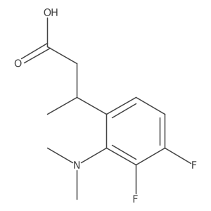 3-[2-(Dimethylamino)-3,4-difluorophenyl]butanoic acid Structure