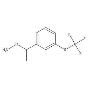 O-(1-{3-[(trifluoromethyl)sulfanyl]phenyl}ethyl)hydroxylamine Structure