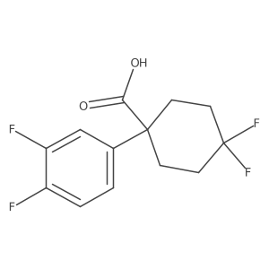 1-(3,4-Difluorophenyl)-4,4-difluorocyclohexane-1-carboxylic acid Structure