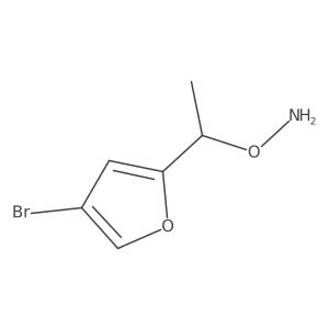 O-[1-(4-bromofuran-2-yl)ethyl]hydroxylamine Structure