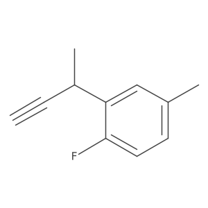 2-(But-3-yn-2-yl)-1-fluoro-4-methylbenzene结构式