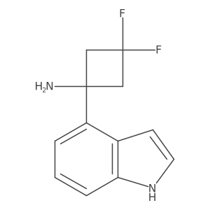 3,3-difluoro-1-(1H-indol-4-yl)cyclobutan-1-amine结构式