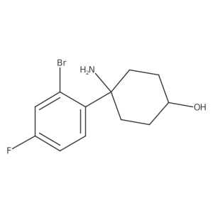 4-Amino-4-(2-bromo-4-fluorophenyl)cyclohexan-1-ol Structure