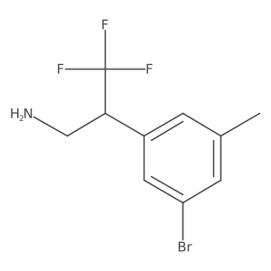 2-(3-Bromo-5-methylphenyl)-3,3,3-trifluoropropan-1-amine结构式