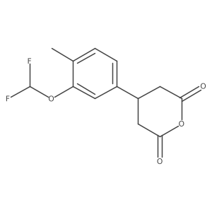 4-[3-(Difluoromethoxy)-4-methylphenyl]oxane-2,6-dione Structure