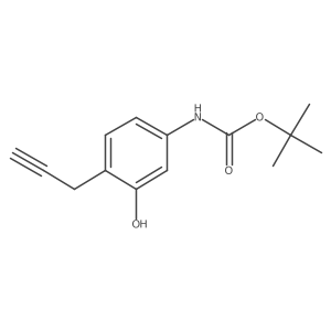 tert-butyl N-[3-hydroxy-4-(prop-2-yn-1-yl)phenyl]carbamate Structure