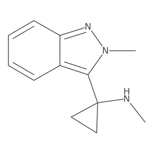 N-methyl-1-(2-methyl-2H-indazol-3-yl)cyclopropan-1-amine结构式