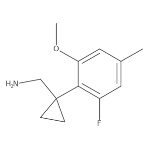[1-(2-Fluoro-6-methoxy-4-methylphenyl)cyclopropyl]methanamine结构式