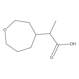 (2R)-2-(Oxepan-4-yl)propanoic acid Structure