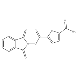 1,3-dioxo-2,3-dihydro-1H-isoindol-2-yl 5-carbamoylfuran-2-carboxylate结构式