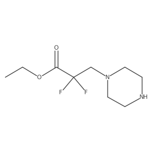 Ethyl 2,2-difluoro-3-(piperazin-1-yl)propanoate结构式