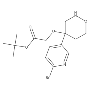 Tert-butyl 2-{[4-(6-bromopyridin-3-yl)-1,2-oxazinan-4-yl]oxy}acetate Structure