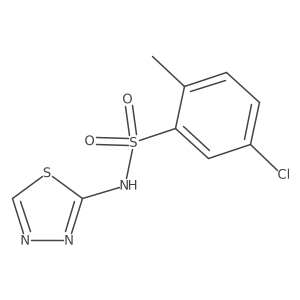5-chloro-2-methyl-N-(1,3,4-thiadiazol-2-yl)benzene-1-sulfonamide结构式
