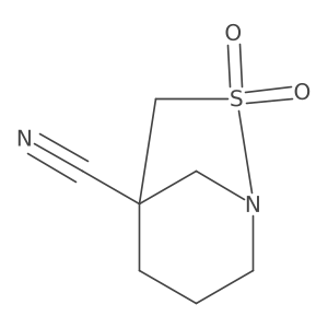 7,7-Dioxo-7lambda6-thia-1-azabicyclo[3.2.1]octane-5-carbonitrile结构式