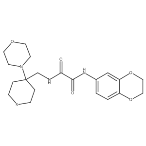 N'-(2,3-Dihydro-1,4-benzodioxin-6-yl)-N-[(4-morpholin-4-ylthian-4-yl)methyl]oxamide Structure