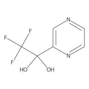 2,2,2-Trifluoro-1-(pyrazin-2-yl)ethane-1,1-diol Structure