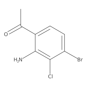 1-(2-Amino-4-bromo-3-chlorophenyl)ethan-1-one结构式