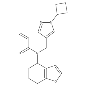 N-((1-Cyclobutyl-1H-pyrazol-4-yl)methyl)-N-(4,5,6,7-tetrahydrobenzofuran-4-yl)acrylamide结构式