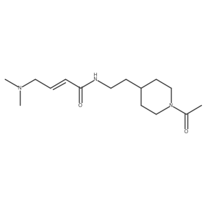 (E)-N-[2-(1-Acetylpiperidin-4-yl)ethyl]-4-(dimethylamino)but-2-enamide结构式