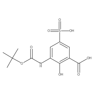 3-{[(Tert-butoxy)carbonyl]amino}-2-hydroxy-5-sulfobenzoic acid Structure