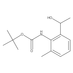 tert-butyl N-[2-(1-hydroxyethyl)-6-methylphenyl]carbamate Structure