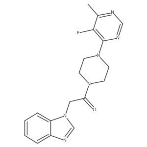 2-(1H-1,3-benzodiazol-1-yl)-1-[4-(5-fluoro-6-methylpyrimidin-4-yl)piperazin-1-yl]ethan-1-one结构式