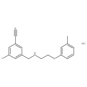 3-Fluoro-5-[[2-(3-methylphenoxy)ethylamino]methyl]benzonitrile;hydrochloride结构式