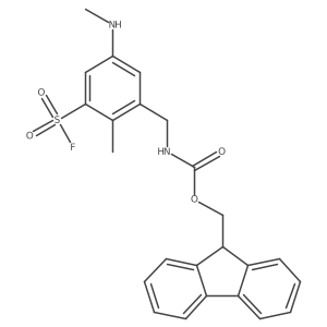 (9H-fluoren-9-yl)methyl N-{[3-(fluorosulfonyl)-2-methyl-5-(methylamino)phenyl]methyl}carbamate结构式