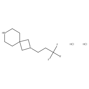 2-(3,3,3-Trifluoropropyl)-2,7-diazaspiro[3.5]nonane dihydrochloride结构式