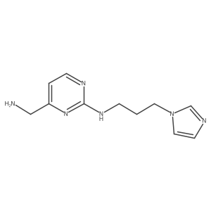 4-(aminomethyl)-N-[3-(1H-imidazol-1-yl)propyl]pyrimidin-2-amine Structure