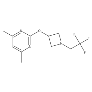 4,6-Dimethyl-2-{[1-(2,2,2-trifluoroethyl)azetidin-3-yl]oxy}pyrimidine结构式