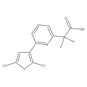 2-[6-(2,5-Dichlorothiophen-3-yl)pyridin-2-yl]-2,2-difluoroaceticacid Structure