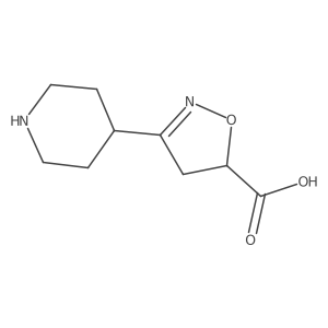3-(Piperidin-4-yl)-4,5-dihydro-1,2-oxazole-5-carboxylic acid结构式