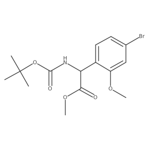 Methyl 2-(4-bromo-2-methoxyphenyl)-2-{[(tert-butoxy)carbonyl]amino}acetate结构式