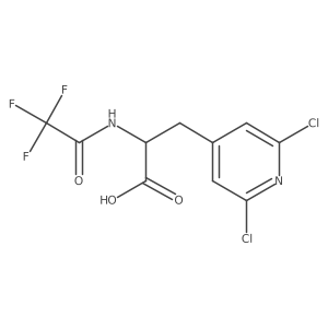 3-(2,6-Dichloropyridin-4-yl)-2-(2,2,2-trifluoroacetamido)propanoic acid结构式