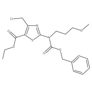 Ethyl 2-{[(benzyloxy)carbonyl](3-methoxypropyl)amino}-4-(chloromethyl)-1,3-thiazole-5-carboxylate结构式