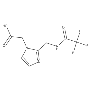 2-{2-[(2,2,2-trifluoroacetamido)methyl]-1H-imidazol-1-yl}acetic acid结构式