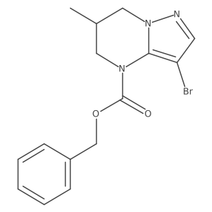 benzyl 3-bromo-6-methyl-4H,5H,6H,7H-pyrazolo[1,5-a]pyrimidine-4-carboxylate Structure