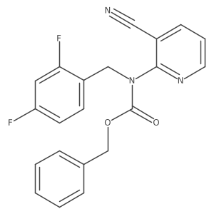 benzyl N-(3-cyanopyridin-2-yl)-N-[(2,4-difluorophenyl)methyl]carbamate结构式