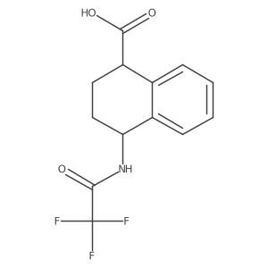 4-(2,2,2-Trifluoroacetamido)-1,2,3,4-tetrahydronaphthalene-1-carboxylic acid结构式
