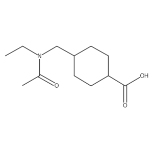 4-[(N-ethylacetamido)methyl]cyclohexane-1-carboxylic acid结构式