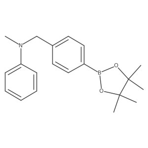 N-Methyl-N-(4-(4,4,5,5-tetramethyl-1,3,2-dioxaborolan-2-yl)benzyl)aniline结构式
