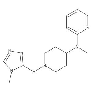 N-methyl-N-{1-[(4-methyl-4H-1,2,4-triazol-3-yl)methyl]piperidin-4-yl}pyridin-2-amine结构式